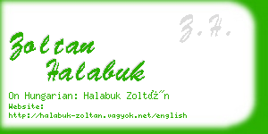zoltan halabuk business card